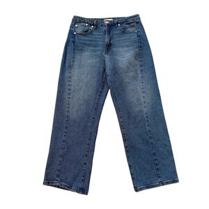 OAT‎ NEW YORK Womens Blue Denim High Rise Straight Leg Jeans Size 12/31